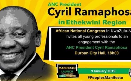 ANC President Cyril Ramaphosa in Ethekwini Region