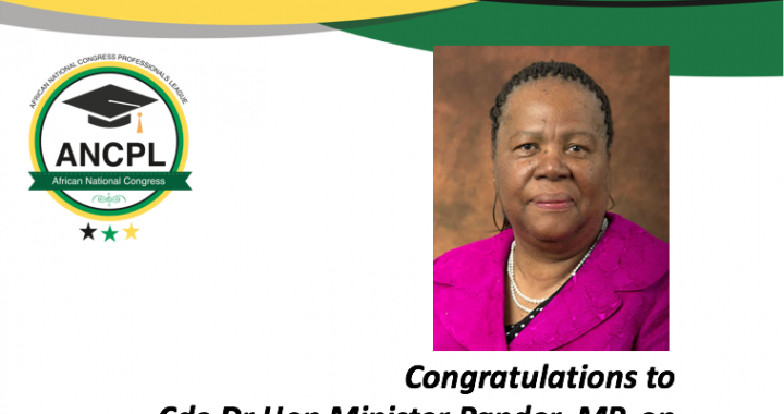 Congratulating Dr Pandor