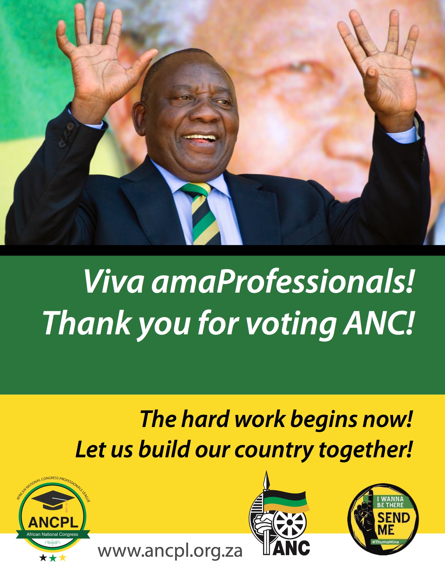 Viva amaProfessionals!  Thank you for voting ANC!