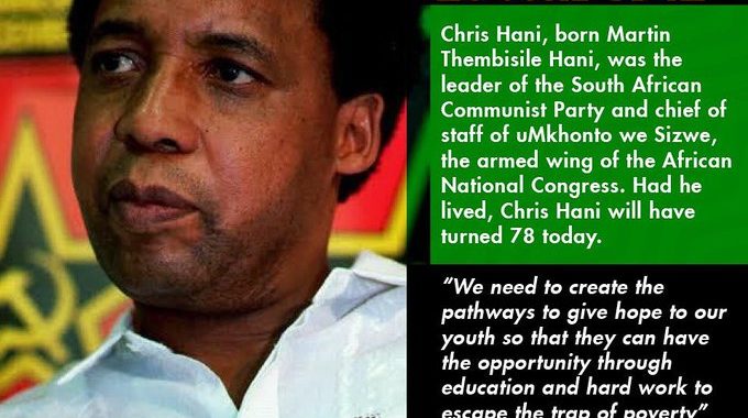 Happy Birthday to Cde Chris Hani