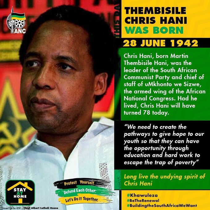 Happy Birthday to Cde Chris Hani