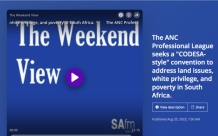 Interview with ANCPL SG re Poverty